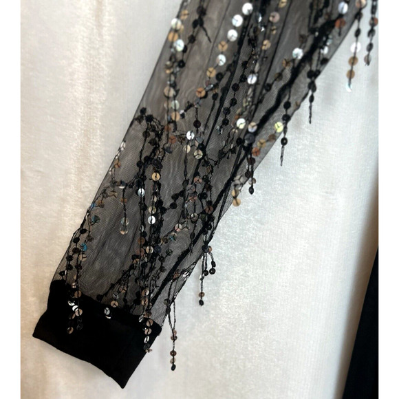 Made with Love Sheer Sequins Formal Maxi Dress Size XL Wedding Mother Bride NWT - Picture 6 of 16